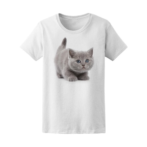Gray British Kitten Tee Women's -Image by Shutterstock