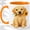 Orange, variant on Golden Retriever Puppy Accent Mug, 11oz Ceramic Coffee Cup for Dog Lovers