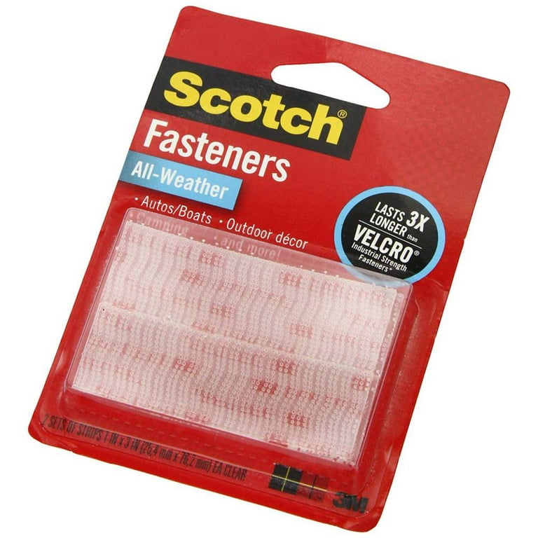 Scotch Extreme fastener 3-in Clear Hook and Loop Fastener (2-Pack