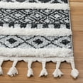 thumbnail image 3 of SAFAVIEH Moroccan Tassel Carmelo Southwestern Shag Area Rug, Grey/Ivory, 5'3" x 7'6", 3 of 8