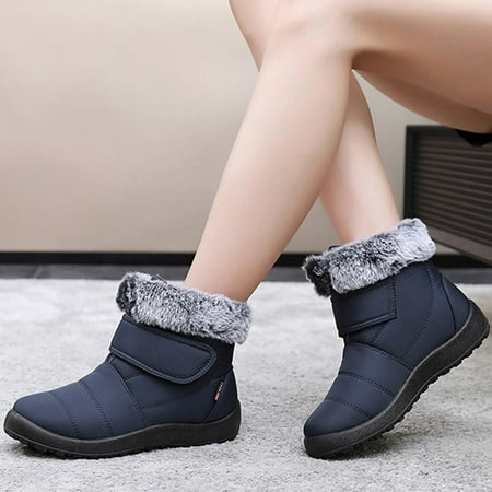 

Clearance Sale Prime AnuYalueWomen Snow Boots Winter Shoes with Fur Lined Warm Slip On Boots for Women Waterproof Booties Comfortable Outdoor Anti Slip Shoes