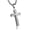 silver, variant on Hot ! Stainless steel large 3D Cross design Pendant Men's Necklace Chain 24 inch-black