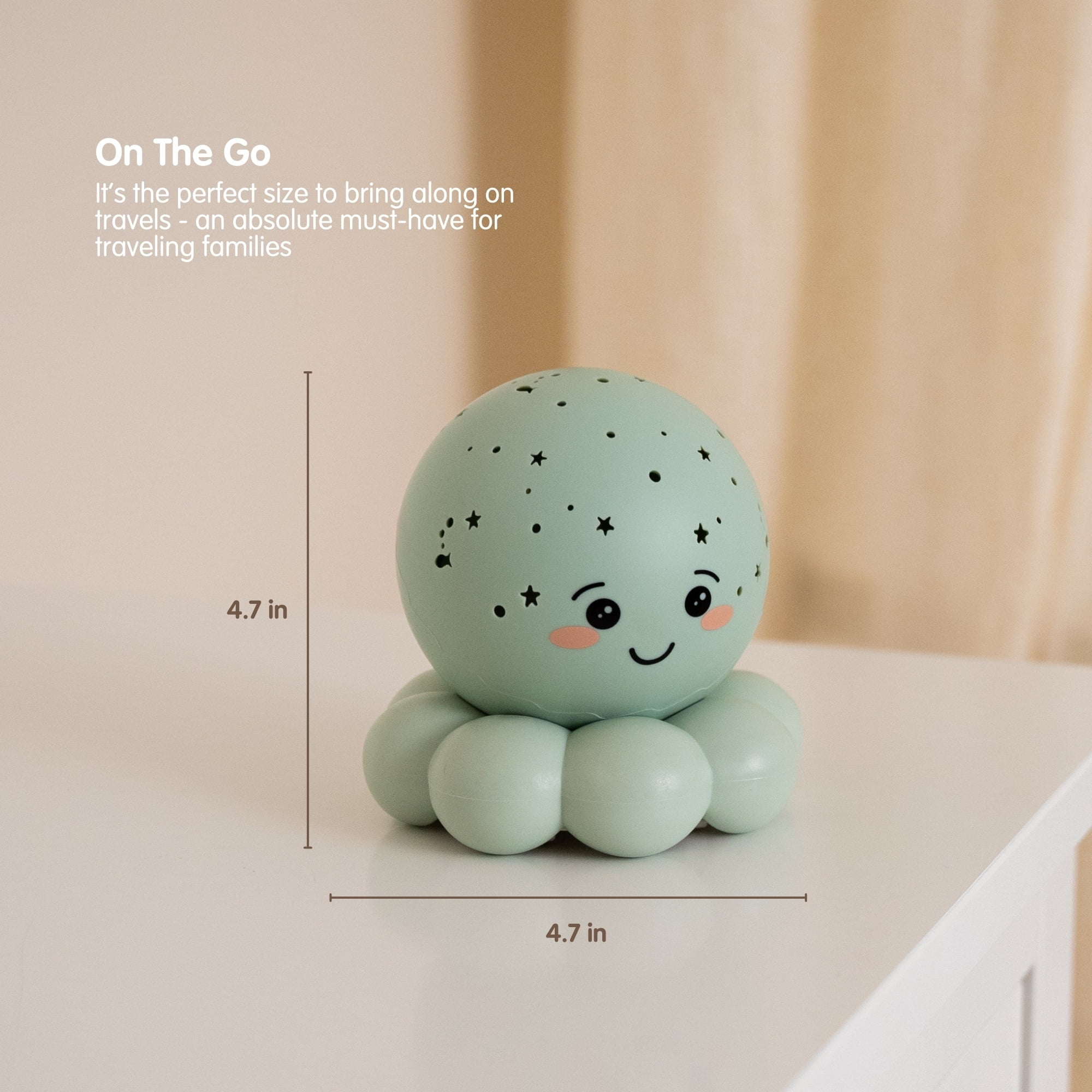 Cloud B Twinkles To Go Octo Projector Nightlight Toy - Green