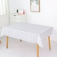 thumbnail image 2 of Happon Waterproof Tablecloth, Checkered Rectangle Oil Spill Proof Table Cloth, Wipeable Table Covers for Dining, Camping, Picnic, Parties - 54x35 Inch, White Checkered, 2 of 7