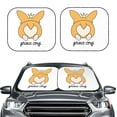 thumbnail image 2 of Fotbe Prince Corgi Dog 2-Piece Car Windshield Sun Shade | Sun Blocker for Car Windshield | Foldable Automotive Interior Accessories for Sun Protection-Large, 2 of 7