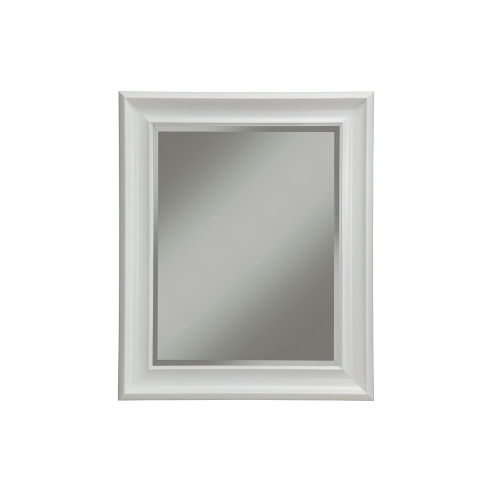 White Wall Beveled Mirror 36"x30" by Martin Svensson Home