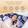 thumbnail image 4 of Lsque blue Skull flower Body Pillow Case Cover,Ultra-Soft Microfiber Bed Pillow Cases 20x54 inches,Elegant Bedding,Breathable Durable Pillow Cover with Envelope Closure, 4 of 8