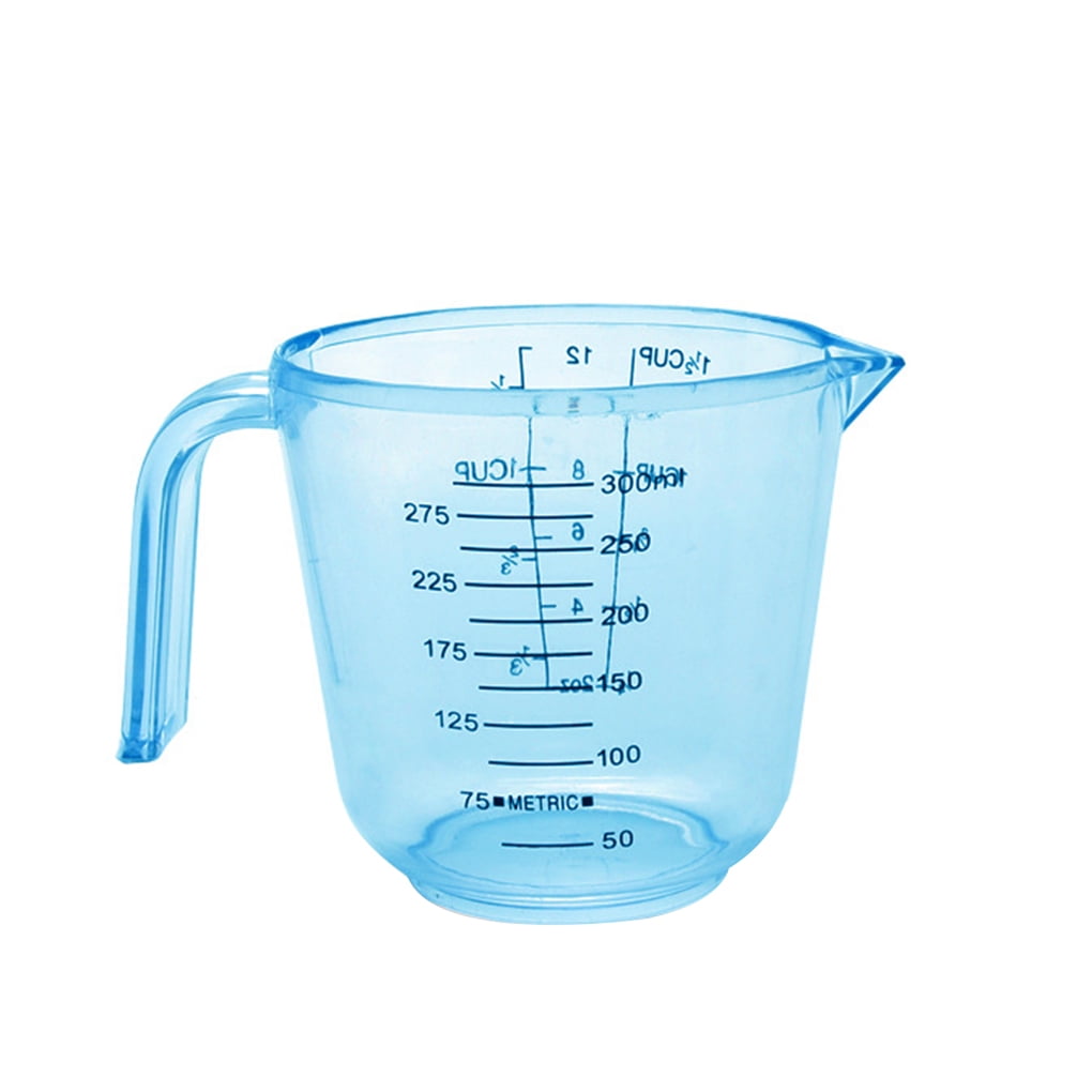 Glass Measuring Cup, 1 1/3-Cup Tempered Glass Liquid Measuring Cups, 12oz/350ml, with Handle and 3 Scales (OZ, Cup, ml), Transparant, Dishwasher
