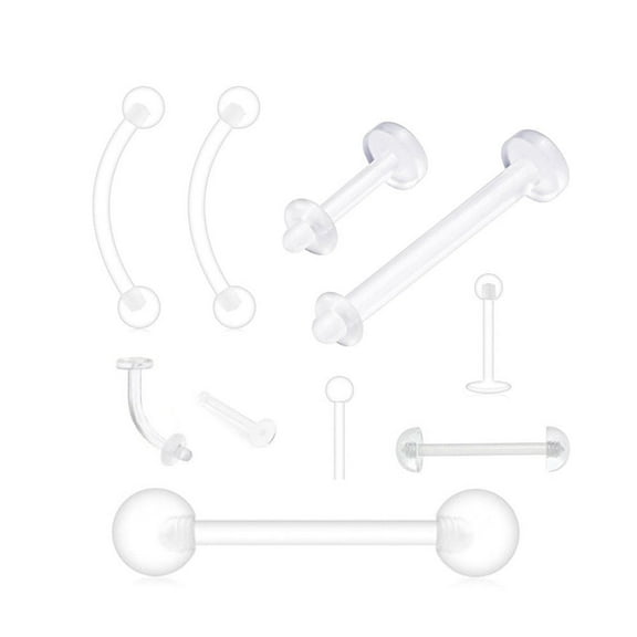 Bioflex Retainers 10 Pcs Nose, Tongue, Eyebrow, Nipple, Labret