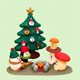 thumbnail image 3 of ZAKKA - Colgante pequeño de resina en miniatura con forma de hongo de Papá Noel para Navidad, decoración para el hogar, colección de adornos escénicos, regalo, 3 of 5