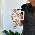 thumbnail image 5 of 40 Oz Boho Tumbler With Handle,Boho Floral Coffee Travel Mug Cup Water Bottle, Boho Decor, Boho Gifts for Women, 5 of 6