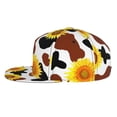 thumbnail image 3 of Easygdp Sunflower Cow Baseball Cap with Adjustable Flat Suitable for Head Circumference 22.4-23.6 in, 3 of 9