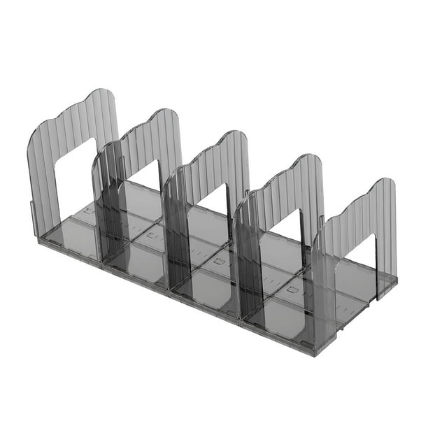 Organizador de bolsos, divisor de estantes, compartimento de almacenamiento, caja de almacenamiento, organización, Negro transparente 4 cuadrículas
