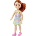 thumbnail image 5 of Barbie Chelsea Doll, Small Doll Wearing Removable Floral Dress with Red Hair & Green Eyes, 5 of 7