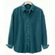 thumbnail image 4 of pstuiky camisas de manga larga para hombre, Camisa informal de pana de color liso con cuello abotonado y manga larga para hombre Tops de hombre l, 4 of 7
