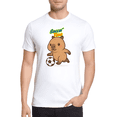 thumbnail image 3 of Playera Blanca Camiseta Estampada Capibara Soccer Time Futbol, 3 of 5