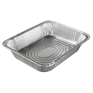 Pactiv Ribbed 1/3 Size Aluminum Bread Loaf Pan, 8.04 x 5.9 x 3 inch 