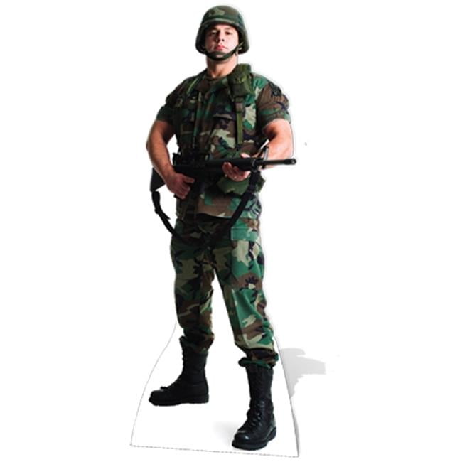 Star Cutouts SC388 US Soldier Cardboard Cutout Standup