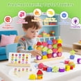 thumbnail image 6 of Montessori Toys for 3 4 5 Year Old, Wooden Fruit Toddler Stacking Toys, Stacking Blocks & Lacing Beads & Shape Sorter Toy for Toddler, STEM Preschool Learning Toys Gifts for Kids Boys Girls, 6 of 8