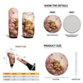 thumbnail image 6 of Yuyamidu Highland Cow Car Seat Cover Set of 15 Pink Rose Car Carpet Mats Steering Wheel Cover Seatbelt Shoulder Pad Coaster Automobile Gear Shift Knob Cover Set, 6 of 6