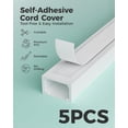 thumbnail image 3 of LazySpin 71" Cord Cover, Large TV Cord Hider for Wall Mounted TV, W1.18 H0.6in, White, 3 of 8