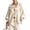 Beige, variant on Women's Wavy Collar Knit Cardigan, Oversized Lantern Sleeve Sweater with Large Metal Buttons, Irregular Scalloped Hem Fall Winter Casual Outerwear Light Gray L