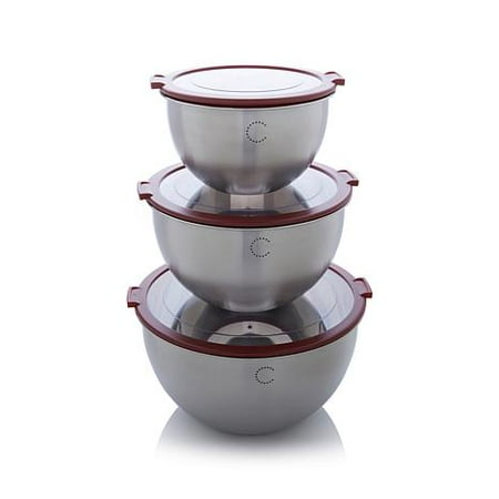 - Curtis Stone Mix, Store and Look 6-piece Bowl Set with Clear Lids-Refurbished