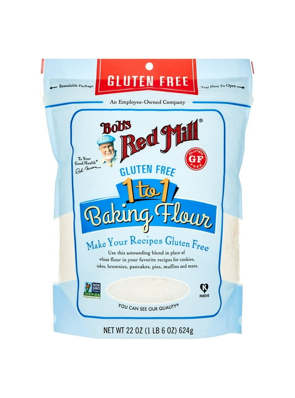 Bob's Red Mill Gluten Free 1-to-1 Baking Flour, 22 oz Shelf Stable Bag