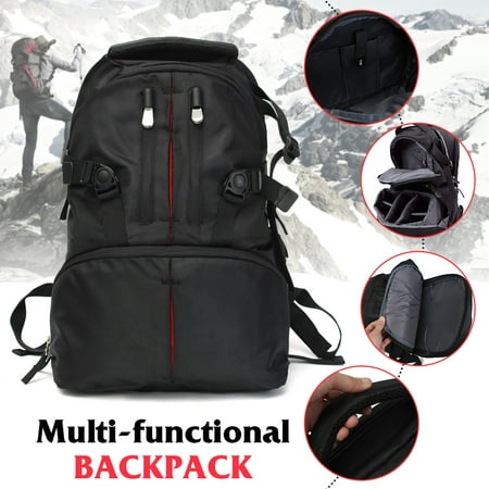 Waterproof Camera Lens Case Backpack Shoulder Bag Laptop Bag For EOS SLR DSLR 17