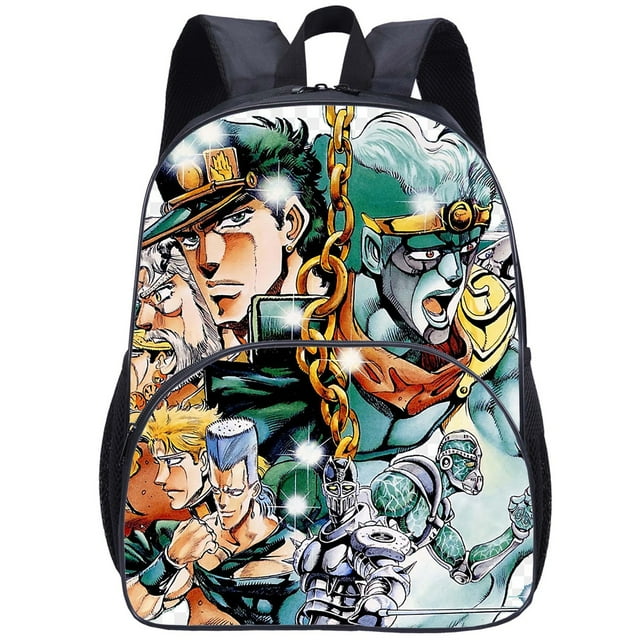 Mochila escolar de anime JoJos Bizarres Adventures, 30 x 13 x 40 cm