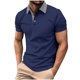 thumbnail image 1 of Mens Casual Manga Corta Botón Abajo Camisas Color Botón Cuello de Giro Casual Blusa de Poliéster Moda Superior para Hombres, Verano Diario Y Al Aire Libre, 1 of 8