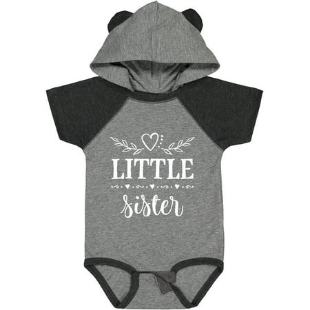 

Inktastic Little Sister Outfit Gift Baby Girl Bodysuit