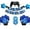 8th Blue, variant on 10th Birthday Party Decorations, Video Game Party Supplies, Party Balloons Include Banner, Number 10 Foil Balloon, Controller and Star Balloons
