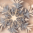thumbnail image 3 of FloreceBien Adornos navideños colgantes de madera para decoración de la pared del hogar del árbol de Navidad, copo de nieve de Navidad, 3 of 5