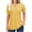 Yellow, variant on Short Sleeve V-neck Women Button Henley Blouse Tops Summer Pleated Casual Blouse Shirt
