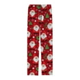 thumbnail image 3 of BOOMNY Christmas Men's Pajama Pants Wide Leg Pajamas Pants for Men Xmas Santa Claus Graphic Soft Pj Bottoms Pant With Pockets Cozy Homewear Loungewear, 3 of 6