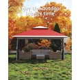 thumbnail image 4 of Luku 13x13FT Pop Up Gazebo, Canopy Tent with Mosquito Netting - Outdoor Gazebo for Backyard & Patio Furniture - Pop Up Tent with Wheeled STO-N-Go Cover Bag, 4 of 9