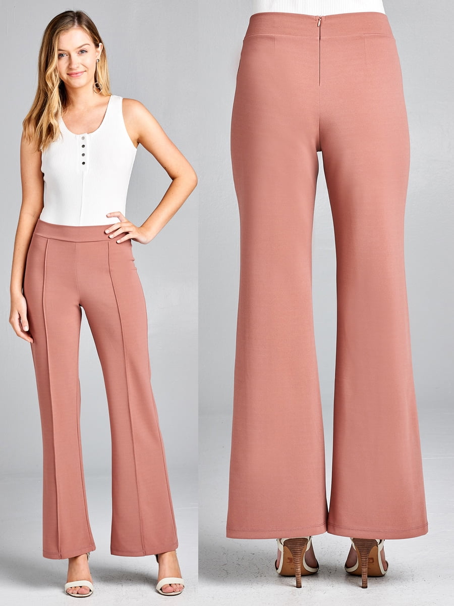 Jed Fashion Womens Pull On Elastic Waist Wide Leg Pants