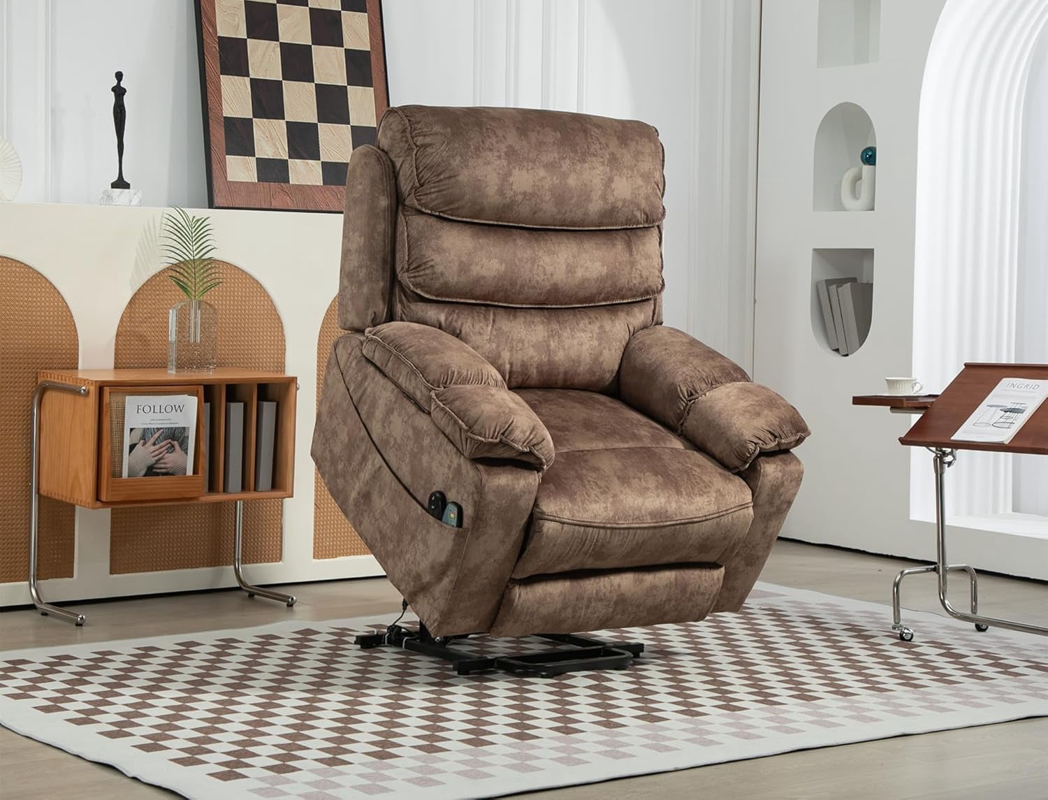 Oversized Extra Wide Power Lift Recliner Chair for Big Tall Man, Heavy Duty Recliners with Heat and Massage