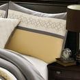 thumbnail image 3 of Riverbrook Home 7 Pc Comforter Set, King, Yellow/Gray, Verdugo, Embroidered, Polyfil, 3 of 5