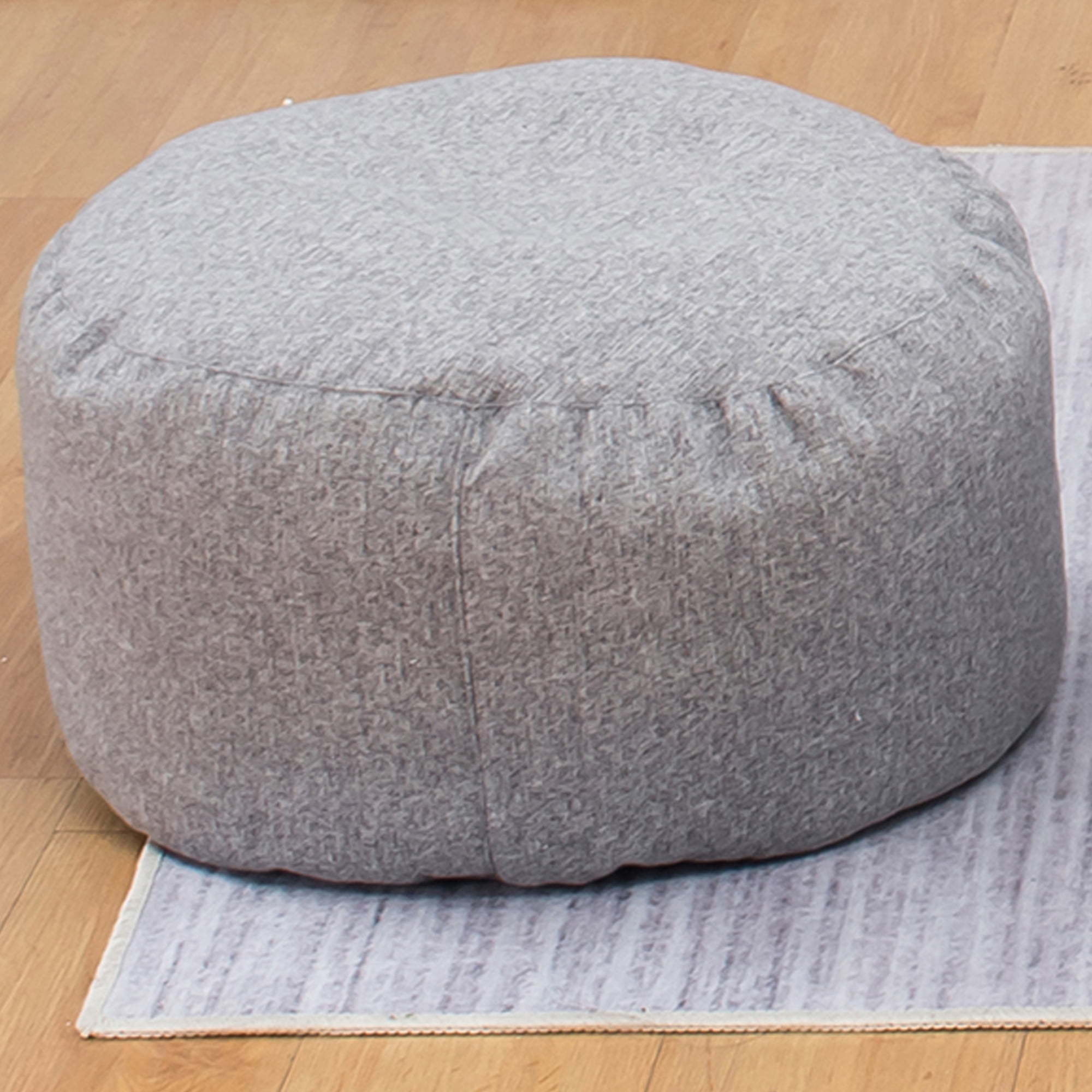 ALING Footstool Cover No Filling, Solid Color Foot Rest Cover Floor