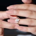 thumbnail image 5 of Rosec Jewels Marquise Moissanite Engagement Ring for Women (1 Ct, 5x10 mm, D-VS1 Grade), 14K Rose Gold, US 4.50, 5 of 8