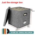thumbnail image 5 of Vinyl Record Storage Box with Lid and Handles, LP Record Organizer, Stylish Home Decor, Protective Album Holder, 5 of 5