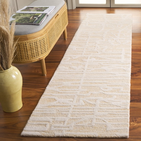 Safavieh Ebony Alfreda Distressed Runner Rug, Gold/Ivory, 2'3" x 9'