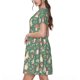 thumbnail image 2 of Easygdp Mushrooms Gnome para Vestido Transpirable de Mujer, Vestido Suelto de Manga Corta con Pliegues y Bolsillos para el Verano, 2 of 6