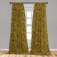 thumbnail image 5 of Ambesonne Fiesta Curtains, Cartoon Style Mexico, Pair of 28"x63", Multicolor, 5 of 5