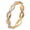 Gold, variant on Linda Twisted Crossover Wedding Band Ring for Women 18K Gold Plated Sterling Silver CZ Size 6 by Ginger Lyne