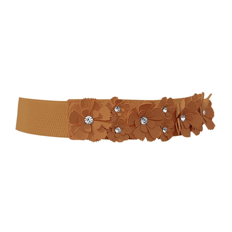 Elastic Beaded Wide Belt Tong Gu Women Glass Beaded Elastic Belt Wide Waistband Boho  main image 3
