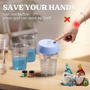 LETS RESIN Auto Resin Mixer, Hands-Free Easy Clean Epoxy Mixer, Electric Stirrer for 24Fl.oz Mixing, Resin Supplies for Resin Casting, Molds, Soap Making(10pcs 32oz Mixing Cups) Blue