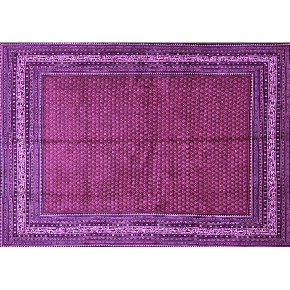 Ahgly Company Indoor Rectangle Persian Purple Traditional Area Rugs, 7' x 10'